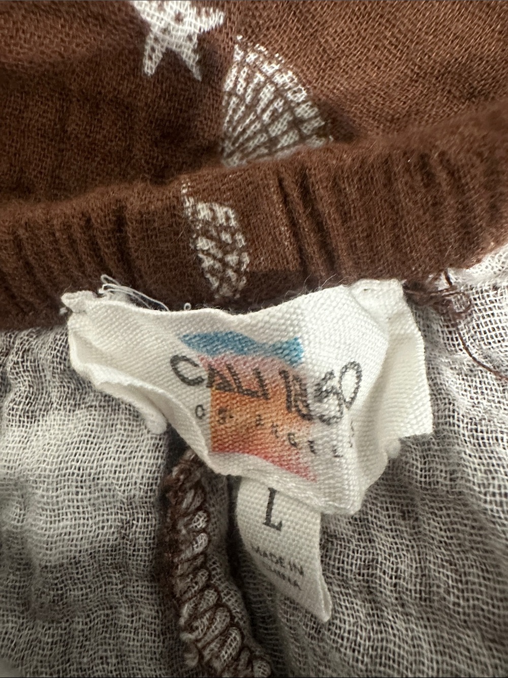 Cali 1850 shell wide leg harem cotton breezy seaside coastal theme cozy large - Picture 5 of 6